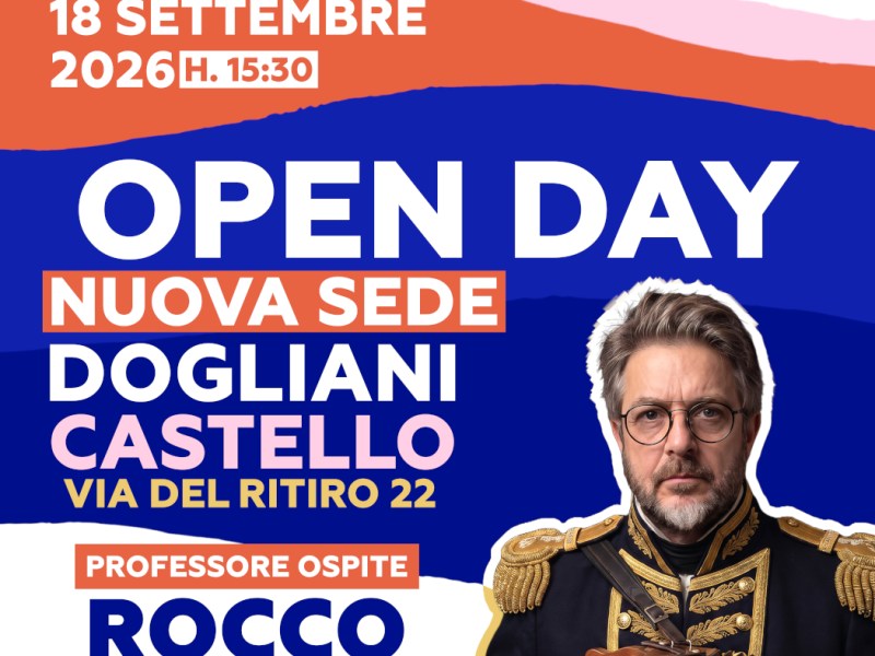OPEN DAY DOGLIANI CASTELLO – PROFESSORE OSPITE: ROCCO&nbsp;TANICA